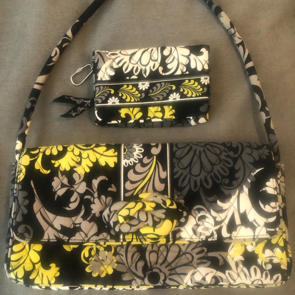 Vera Bradley Retired Quilted Clutch Purse & Matching Wallet
